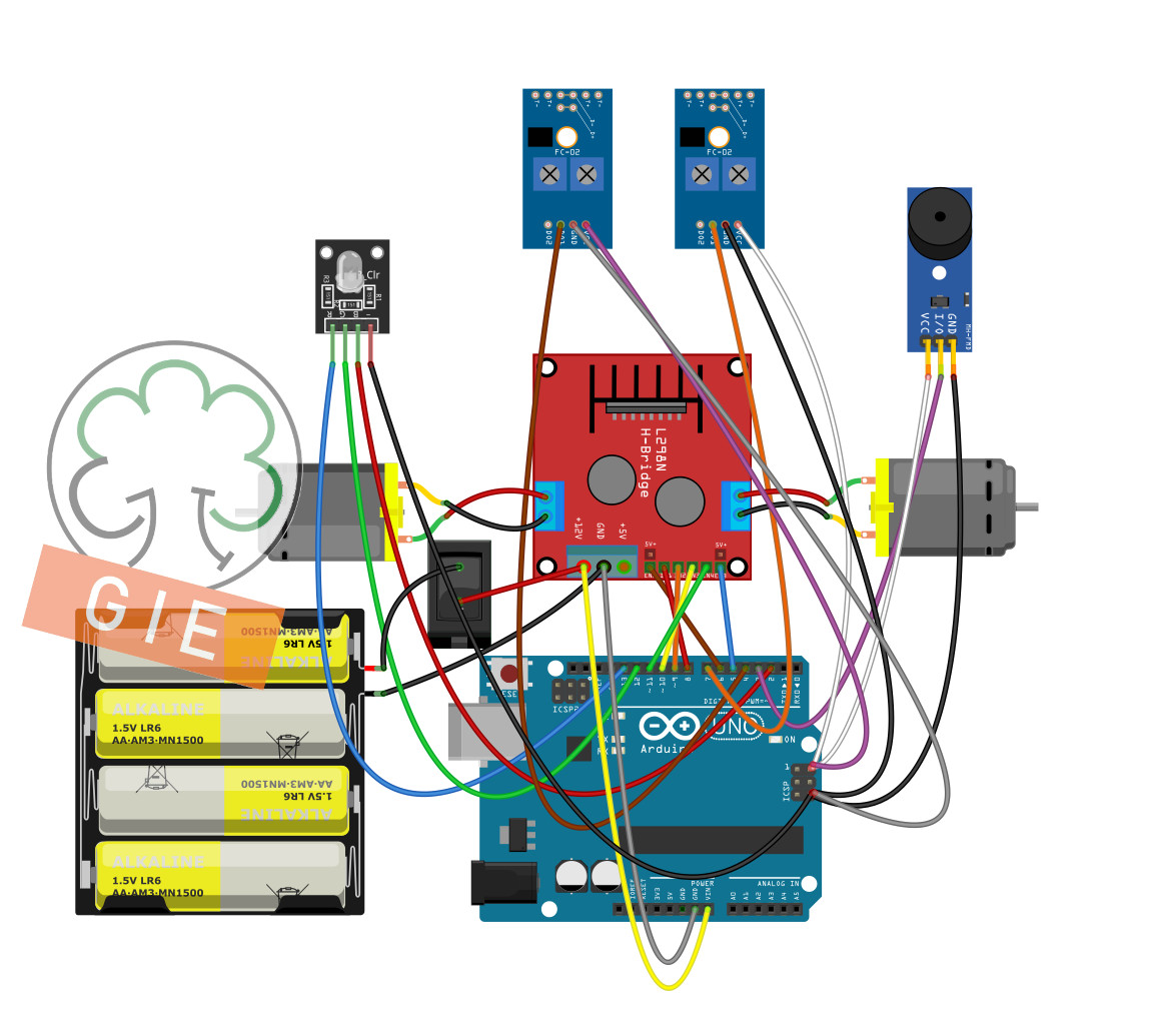 GI Electronic 2WD Smart Robot Car Wiring, Line Following