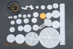 34pcs Plastic Gear Rack Pulley Belt 8-56